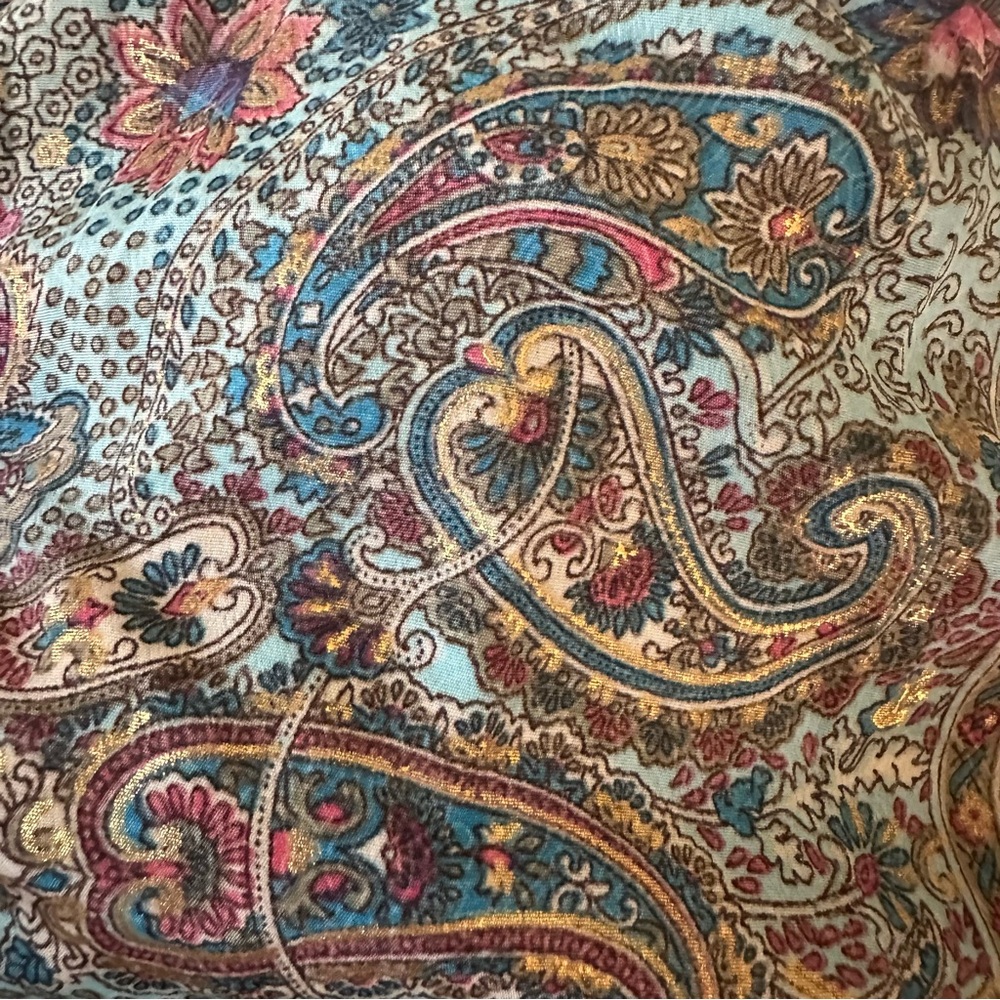 Bohemian Paisley Maxi Dress in Green and Rust - Picture 8 of 8